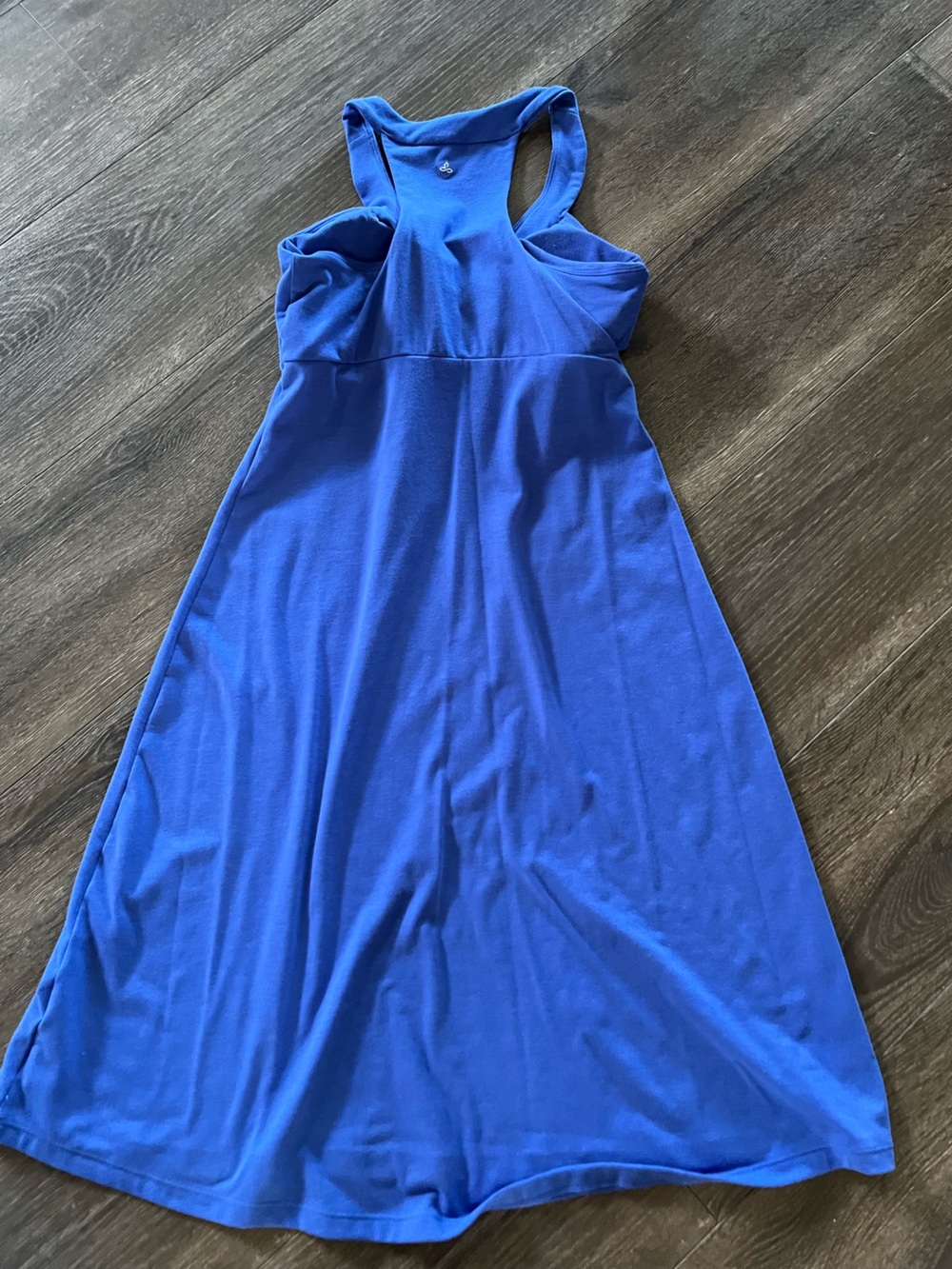Prana Dress Blue Gathered Racerback dress size small - Picture 4 of 6